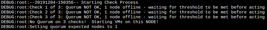 monitor_cluster.py log showing cluster is not OK